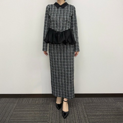 レディース　ツイードナロースカート（yuki）