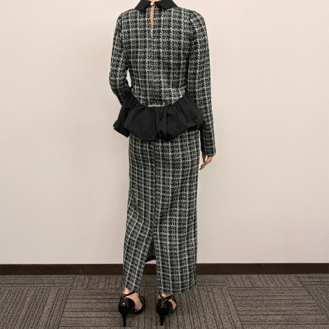 レディース　ツイードナロースカート（yuki）