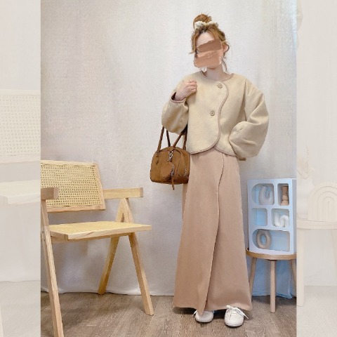 レディース　ウェーブデザインスカート（akane）