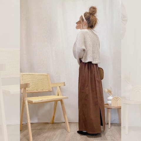 レディース　ウェーブデザインスカート（akane）