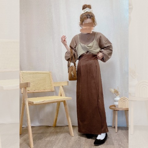 レディース　【低身長さん向け】ウェーブデザインスカート（akane）