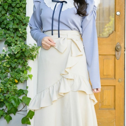 レディース　ラッフルデザインスカート（maki）