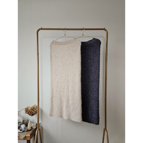 レディース　ペーパーヤーンシャギーニットスカート（yuu）