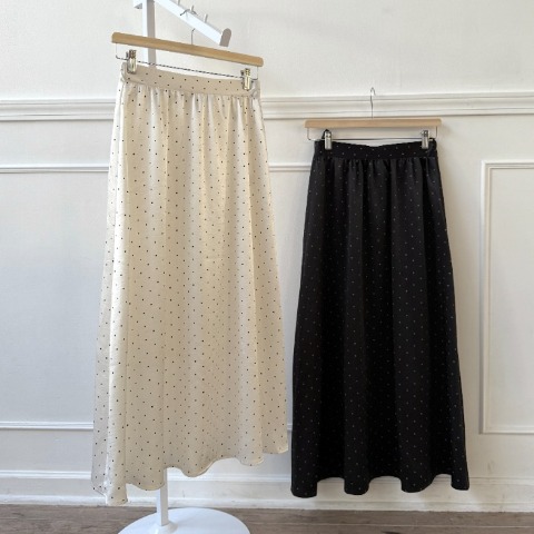 レディース　ドット柄フレアスカート（miyo）