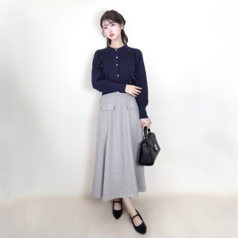 レディース　ツイードフレアスカート（門脇伶奈）