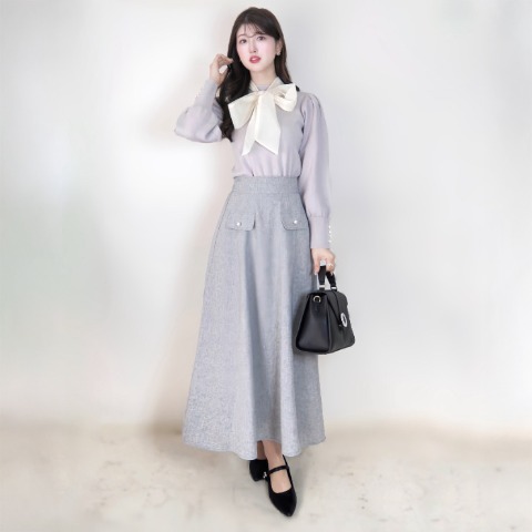 レディース　ツイードフレアスカート（門脇伶奈）