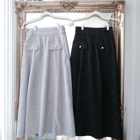 レディース　ツイードフレアスカート（門脇伶奈）