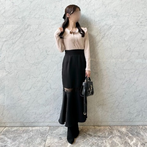 レディース　レース切り替えスカート（rei）