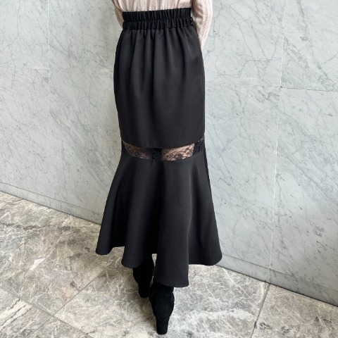 レディース　レース切り替えスカート（rei）