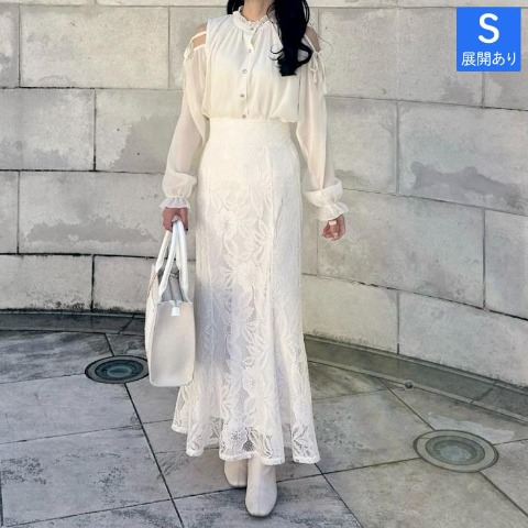 レディース　フレアレーススカート（rei）