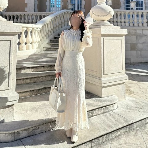 レディース　フレアレーススカート（rei）