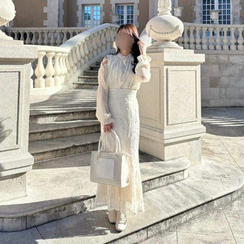 レディース　フレアレーススカート（rei）