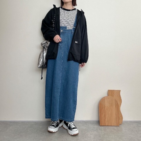 レディース　ストレートシルエットデニムジャンスカ（rumi）