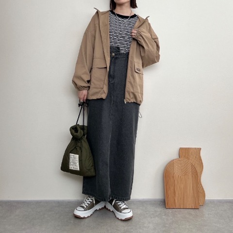 レディース　ストレートシルエットデニムジャンスカ（rumi）