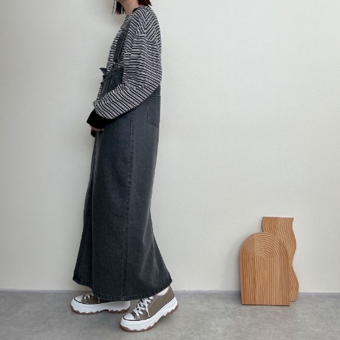 レディース　ストレートシルエットデニムジャンスカ（rumi）