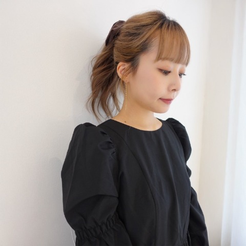 レディース　パフスリーブティアードワンピース（miyu）