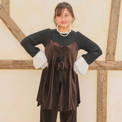 レディース　ベロアチュニックキャミソール（yuki×Taiyou）