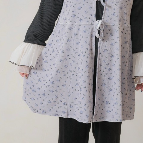 レディース　花柄ベロアチュニックキャミソール（yuki×Taiyou）