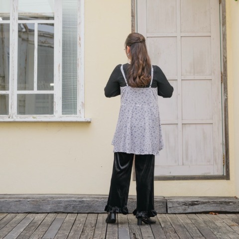 レディース　花柄ベロアチュニックキャミソール（yuki×Taiyou）