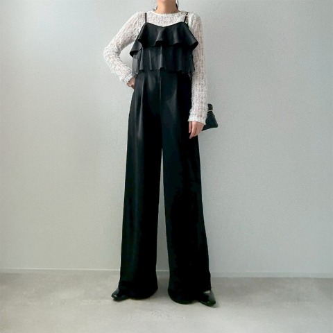 レディース　胸フリルオールインワン（misato）