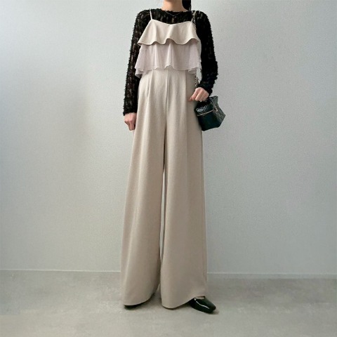 レディース　胸フリルオールインワン（misato）