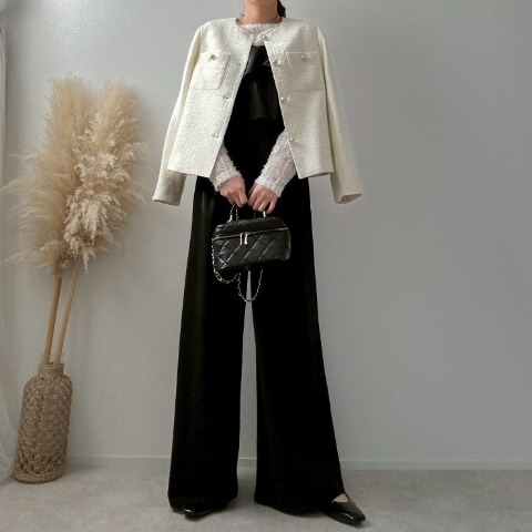 レディース　胸フリルオールインワン（misato）