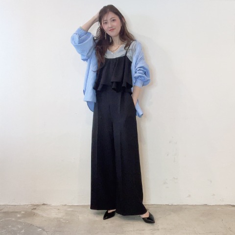 レディース　フリルオールインワン（chico）