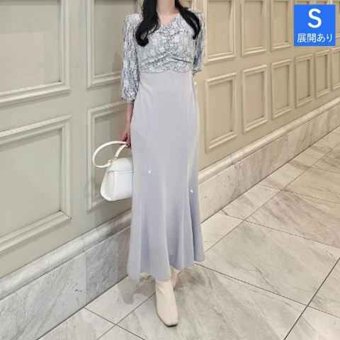 レディース　レース切り替えワンピース（rei）