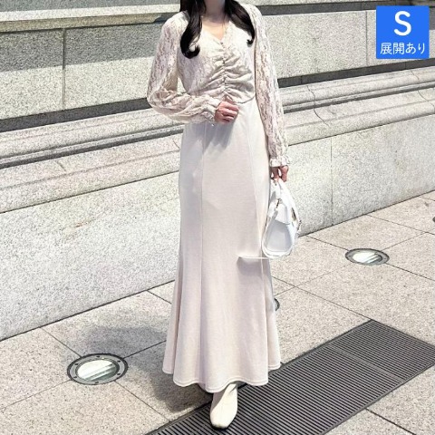 レディース　レース切り替えワンピース（rei）