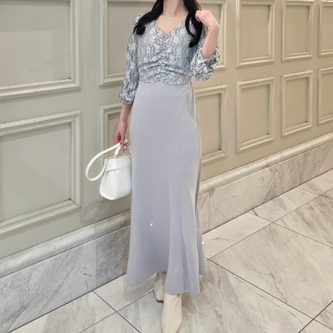 レディース　レース切り替えワンピース（rei）