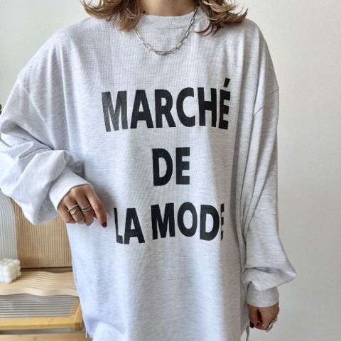 レディース　ビッグシルエットロゴプルオーバー（mayo）
