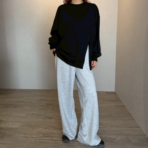 レディース　アシメスリットプルオーバー（SANA）