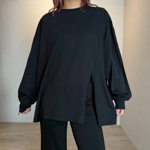 レディース　アシメスリットプルオーバー（SANA）