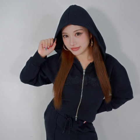 レディース　ピグメント加工WZIPパーカー(樽井みか）