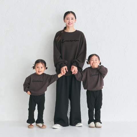 レディース　コード刺繍ロゴプルオーバー(LienRuru)