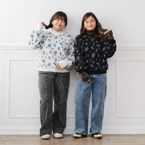 レディース　切り替えベロアプルオーバー（yuki×Taiyou）