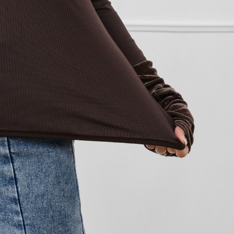 レディース　切り替えベロアプルオーバー（yuki×Taiyou）