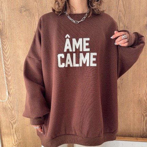 レディース　ルーズフィットロゴプルオーバー（MAYO）