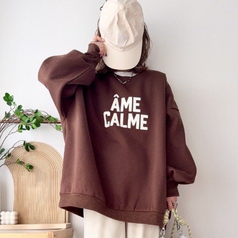 レディース　ルーズフィットロゴプルオーバー（MAYO）