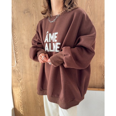 レディース　ルーズフィットロゴプルオーバー（MAYO）