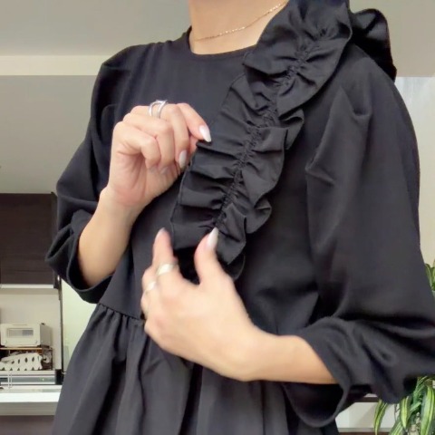 レディース　フリルペプラムプルオーバー(miyo)