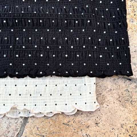 レディース　ドット柄シャーリングプルオーバー(miyo)