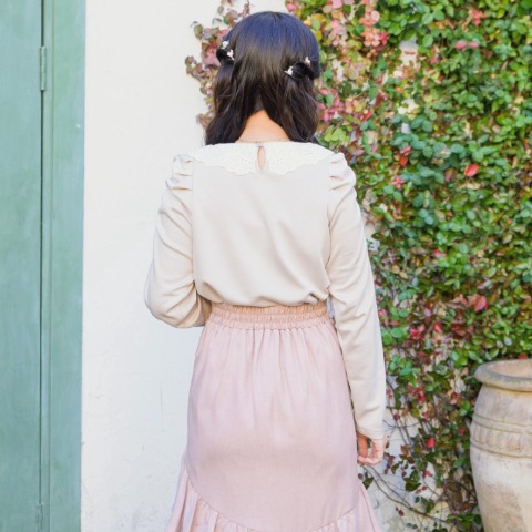 レディース　レース襟付きプルオーバー(maki)