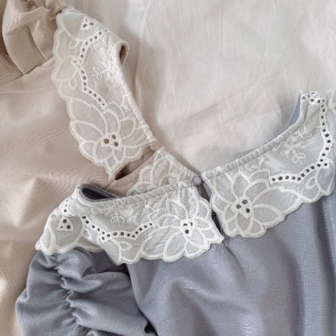 レディース　レース襟付きプルオーバー(maki)