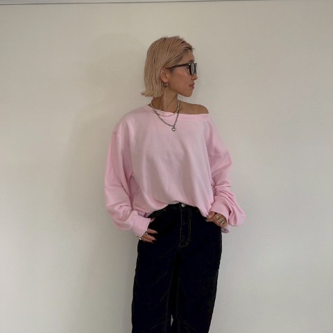 レディース　オーバーサイズボートネックプルオーバー（anna）