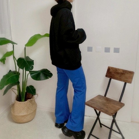 レディース　リブフレアレギンスパンツ（NON）