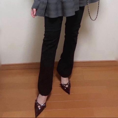 レディース　裾リボン付きパンツ（あざと女子）