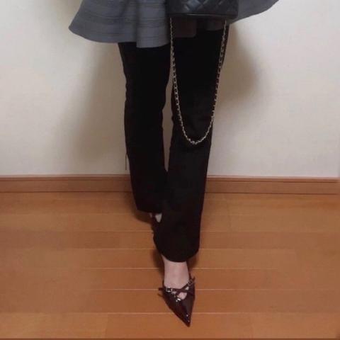 レディース　裾リボン付きパンツ（あざと女子）