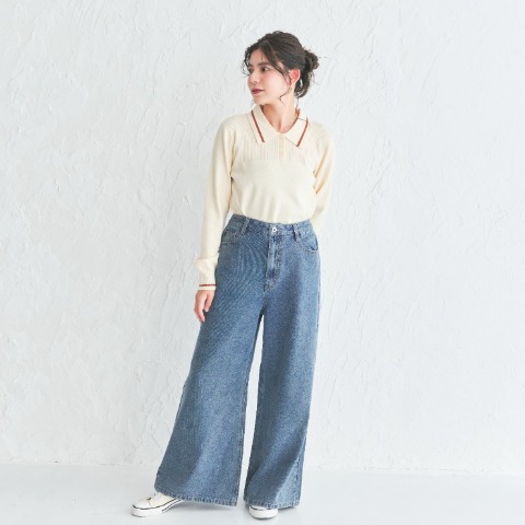レディース　デニムストレートパンツ(LienRuru)