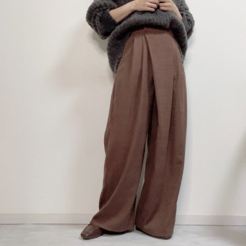レディース　ラップ風パンツ（chico）